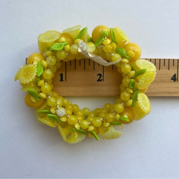 3 Vintage NOS Flower Tutti Frutti Bracelet Leaves Beads Original Tags dead-stock - Picture 8 of 13